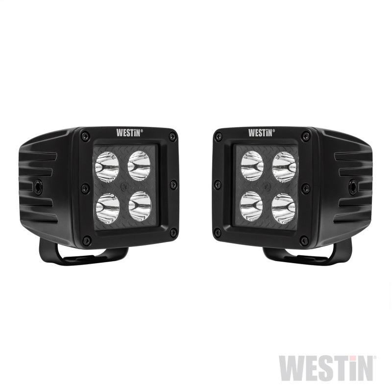 Westin LED Auxiliary Light 3.2in x 3.0in Spot w/5W Cree - Black