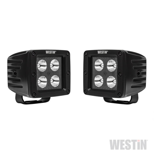 Westin LED Auxiliary Light 3.2in x 3.0in Spot w/5W Cree - Black