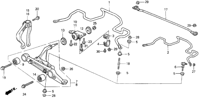 Honda - Front Lower Control Arm Self-Lock Bolt (12x76)