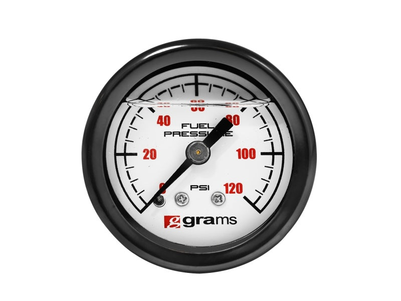 Grams Performance Universal 0-120 PSI Fuel Pressure Gauge - White Face