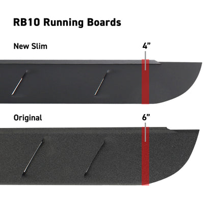 Go Rhino RB10 Slim Running Boards - Universal 80in. - Tex. Blk