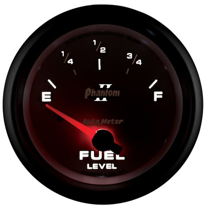 AutoMeter Gauge Fuel Level 2-5/8in. 240 Ohm(e) to 33 Ohm(f) Elec Phantom II