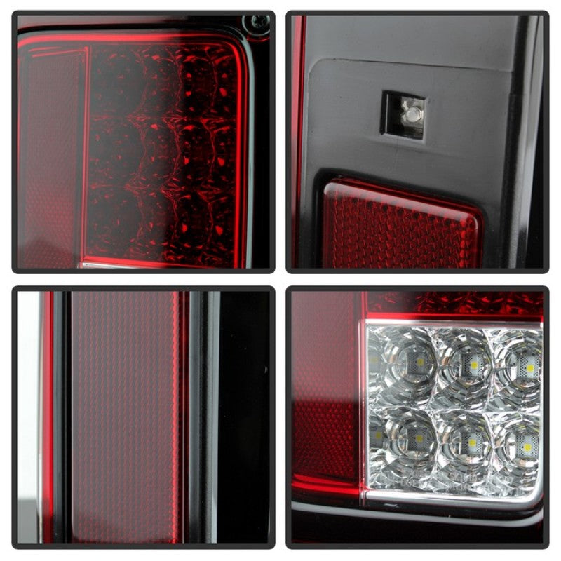 Spyder Jeep Wrangler 07-15 LED Tail Lights Red Clear ALT-YD-JWA07-LED-RC