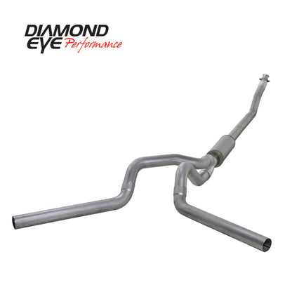 Diamond Eye KIT 4in Turbo Back DUAL AL: 94-02 DODGE CUMMINS 5.9L