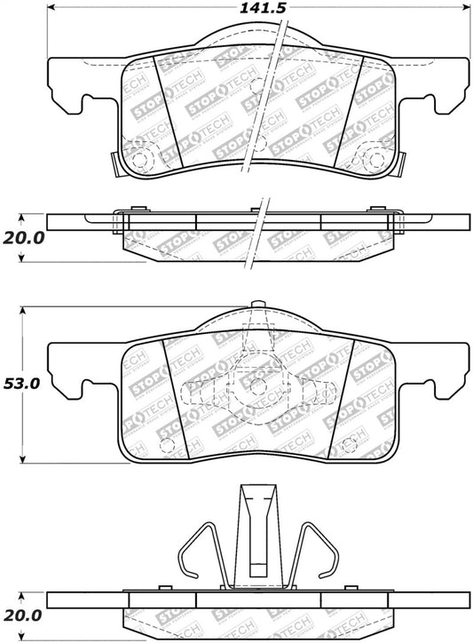 StopTech Street Select Brake Pads - Front/Rear