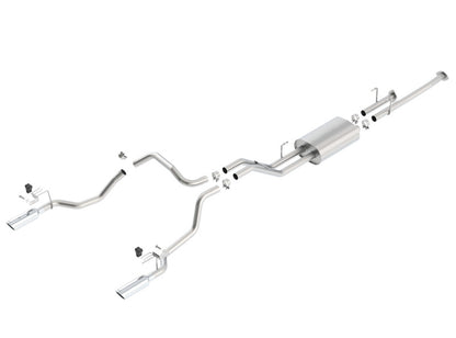 Borla 14-15 Toyota Tundra 4.6L/5.7L Crew Max SB DC SB Touring Cat Back Exhaust Dual Split Rear Exit