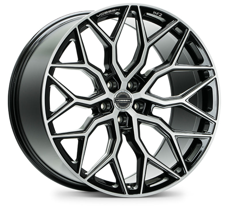 Vossen HF-2 20x10.5 / 5x112 / ET30 - S/ Deep Face / 66.56 - Brushed Gloss Black Wheel