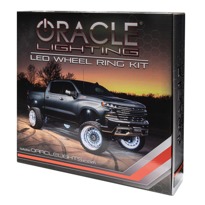 Oracle LED Illuminated Wheel Rings - Double LED - Red SEE WARRANTY