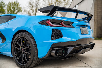 Corsa 20-25 Chevrolet Corvette C8 RWD 3in Valved Cat-Back w/AFM w/4.5in Carbon Fiber Black PVD Tips