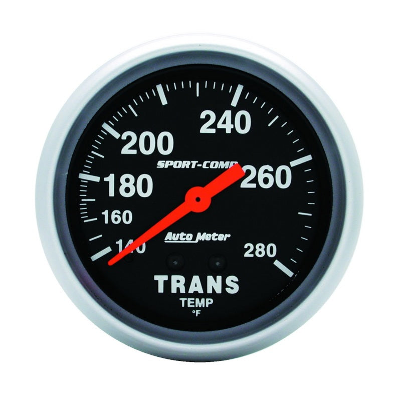 Autometer Sport-Comp 2-5/8in 140-280 Degrees (F) Mechanical Transmission Temp Gauge