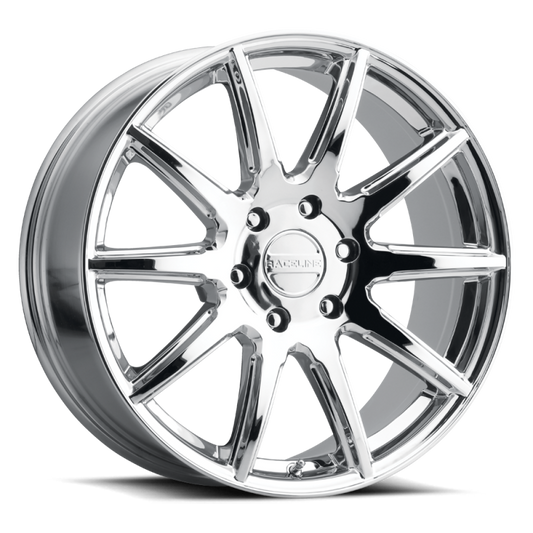 Raceline 159C Spike 22x9.5in / 6x139.7 BP / 15mm Offset / 106.1mm Bore - Chrome Wheel