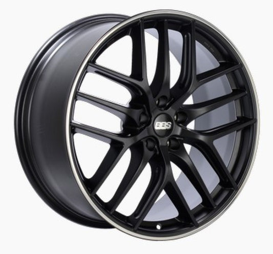 BBS CC-R 20x8.5 5x112 ET30 Satin Black Polished Rim Protector Wheel -82mm PFS/Clip Required