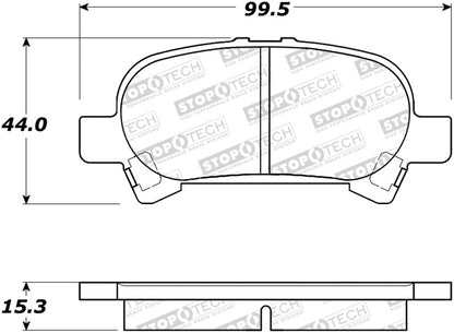 StopTech 02-06 Toyota Camry Street Performance Rear Brake Pads