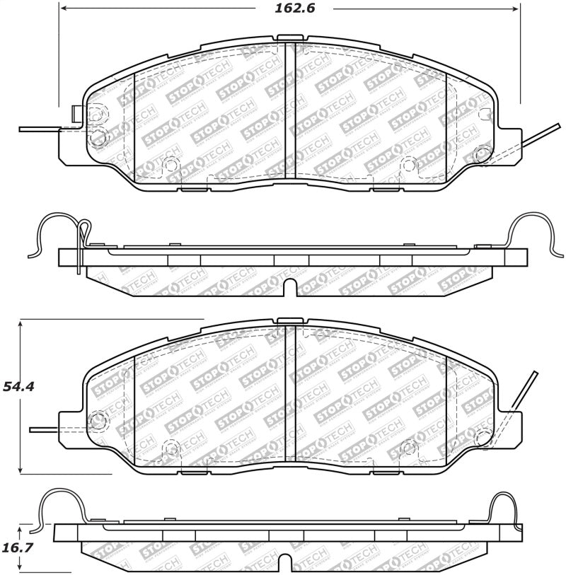 StopTech Street Select Brake Pads - Front