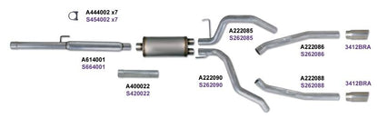 Diamond Eye KIT 3in Catback DUAL SS: DODGE 1500 2009-12 HEMI