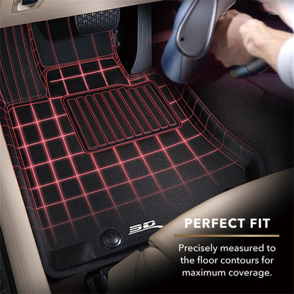 3D MAXpider 20-21 Ford Explorer with Bench 2nd Row Kagu 3rd Row Floormats - Black