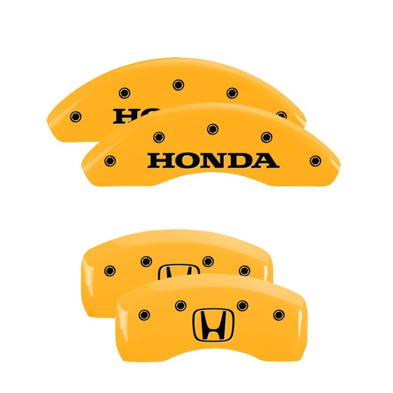 MGP 4 Caliper Covers Engraved Front & Rear MGP Yellow Finish Black Characters 2010 Hummer H3T