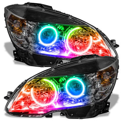 Oracle 0811 Mercedes Benz CClass PreAssembled Headlights  Chrome Housing ColorSHIFT SEE WARRANTY