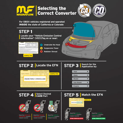 MagnaFlow 14-16 Ram ProMaster 1500/2500/3500 V6 3.6L CARB Compliant Direct Fit Catalytic Converter