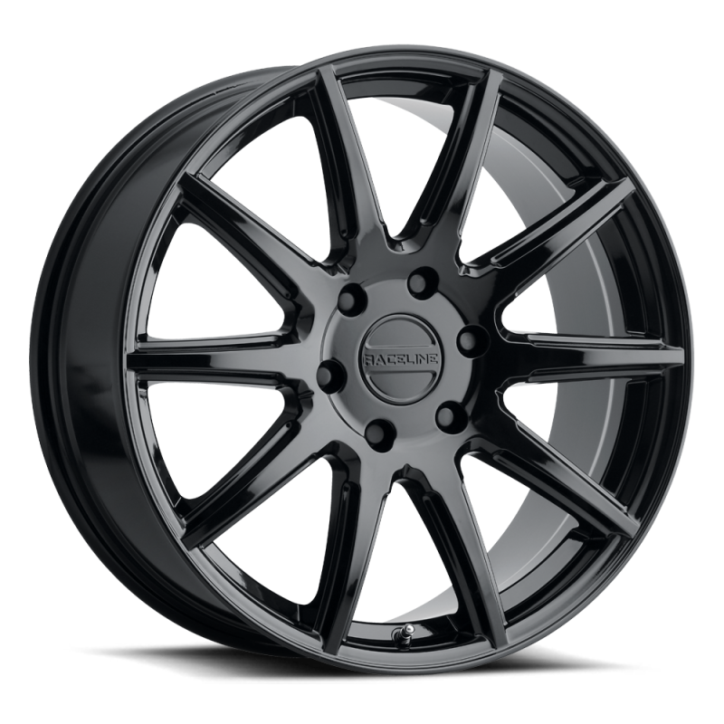 Raceline 159B Spike 22x9.5in / 6x139.7 BP / 15mm Offset / 106.1mm Bore - Gloss Black Wheel