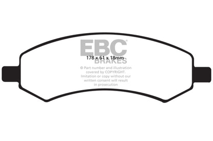 EBC 06-09 Chrysler Aspen 4.7 Yellowstuff Front Brake Pads