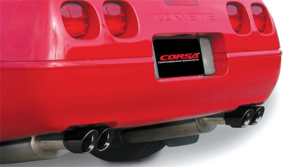 Corsa 1992-1995 Chevrolet Corvette C4 5.7L V8 LT1 Sport Cat-Back Exhaust w/ Twin 3.5in Black Tips