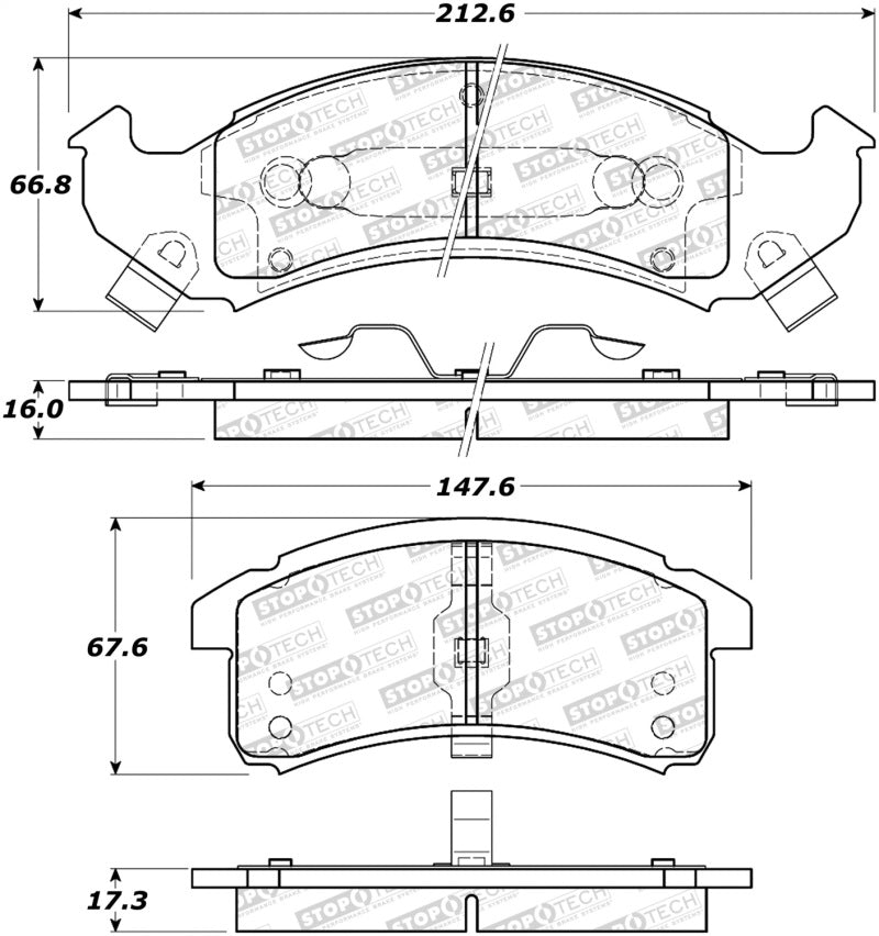 StopTech Street Brake Pads - Front