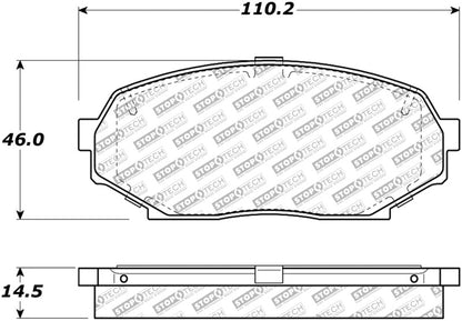 StopTech 90-93 GEO Storm / Mazda Miata Street Select Front Brake Pads