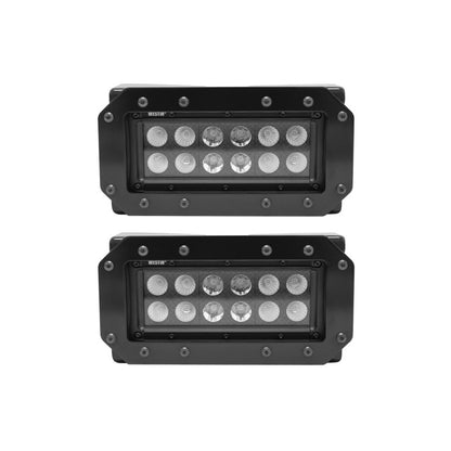 Westin HDX Flush Mount B-FORCE LED Light Kit (Set of 2) w/wiring harness - Black