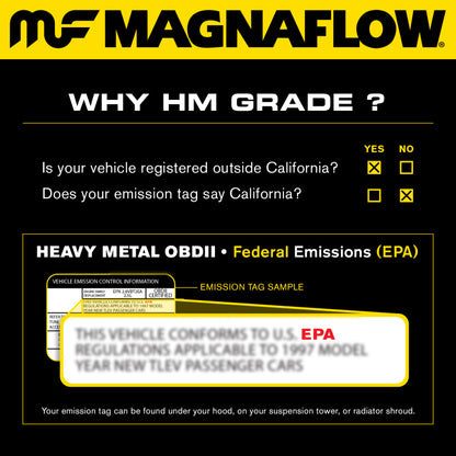 MagnaFlow Direct Fit Catalytic Converter 01/20/00-01 Jeep Cherokee 4.0L Rear (49 State)