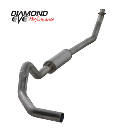Diamond Eye KIT 4in Turbo Back SGL SS: 98.5-02 DODGE CUMMINS 5.9L