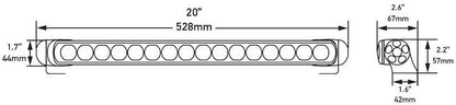 Hella LED Lamp Light Bar 9-33V 470/19in DRV MV ECE