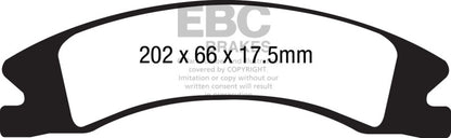 EBC 15+ Cadillac Escalade Ext/Esv 6.2 2WD Yellowstuff Front Brake Pads