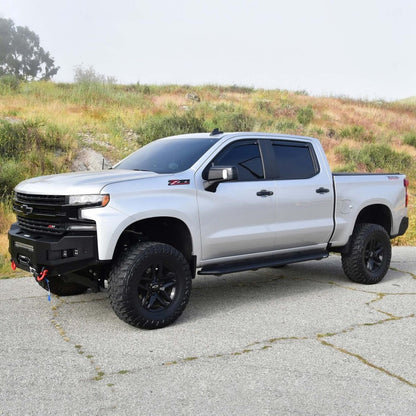 Westin 19-23 Chevrolet/GMC Silverado/Sierra 1500 Crew Cab Outlaw Nerf Step Bars - Textured Black