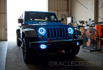 Oracle Jeep Wrangler JK 07-17 LED Waterproof Halo Kit - White SEE WARRANTY