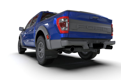 Rally Armor 21-24 Ford F-150 Raptor Gen 3 Black UR Mud Flap w/Metallic Black Logo