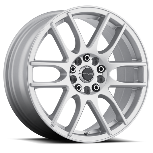 Raceline 141S Mystique 15x7in / 4x100/4x108 BP / 40mm Offset / 72.62mm Bore - Gloss Silver Wheel