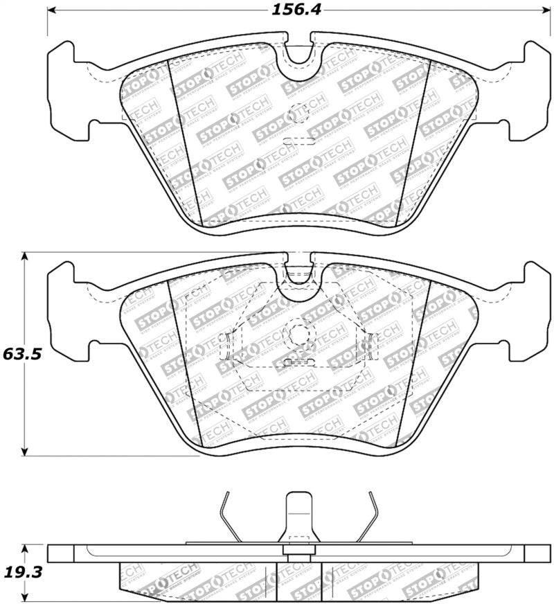 StopTech 95-99 BMW M3 / 01-07 M3 E46 / 89-93 M5 / 98-02 Z3 M series Front Brake Pads