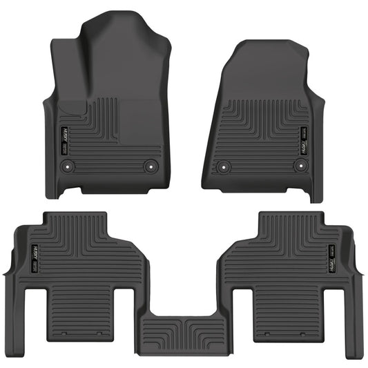 Husky Liners 2022 Jeep Wagoneer (2nd Row Bucket) Weatherbeater Black Front & 2nd Seat Floor Liners