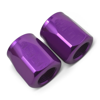 Russell Performance 2-Piece -8 AN Anodized Full Flow Swivel Hose End Sockets (Qty 2) - Purple