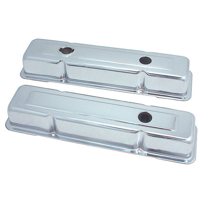 Spectre SB Chevy OEM Valve Cover Set - Chrome