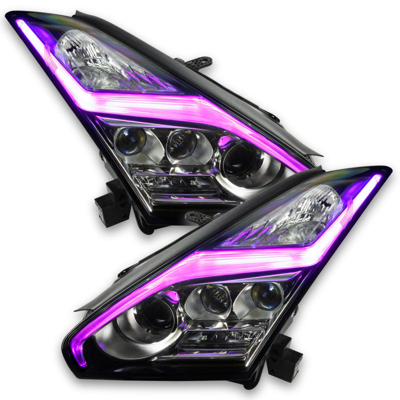 Oracle 1521 Nissan GTR RGB+W (Lightning Bolt) Headlight DRL Upgrade Kit ColorSHIFT 2