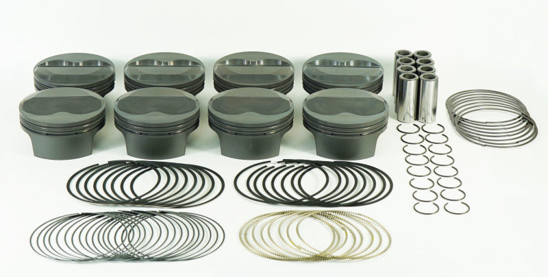 Mahle MS Piston Set SBC 395ci 4.030in Bore 3.875in Stroke 6.0in Rod 0.927 Pin 11cc14.2 CR Set 0f 8