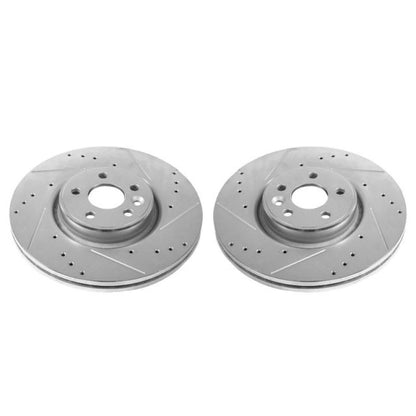 Power Stop 12-18 Volvo S60 Front Evolution Drilled & Slotted Rotors - Pair