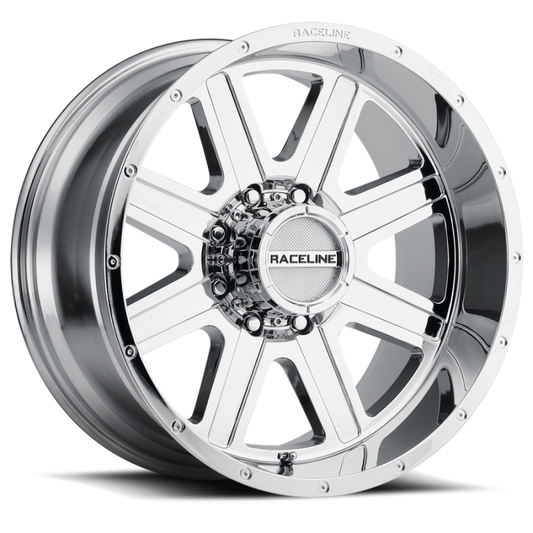 Raceline 940C Hostage 16x8in / 5x127 BP / 0mm Offset / 78.1mm Bore - Chrome Wheel