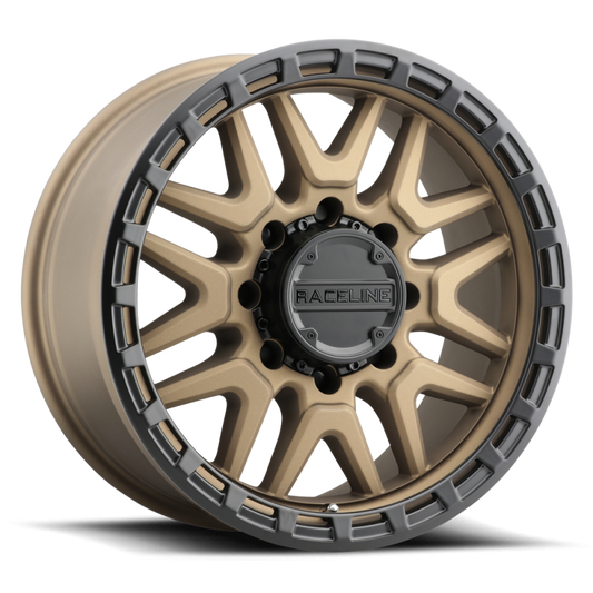 Raceline 953BZ Krank 18x9in / 8x165.1 BP / -12mm Offset / 125.2mm Bore - Bronze Wheel