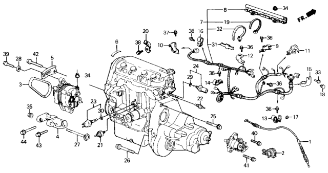 Honda - B-Series Engine Transmission Flange Bolt (12x65)