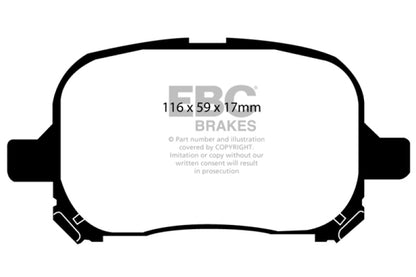 EBC 97-99 Lexus ES300 3.0 Ultimax2 Front Brake Pads