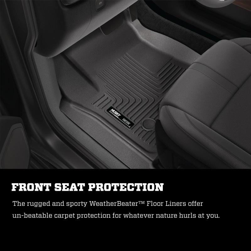 Husky Liners 2022 Jeep Grand Wagoneer Weatherbeater Black Front & 2nd Seat Floor Liners