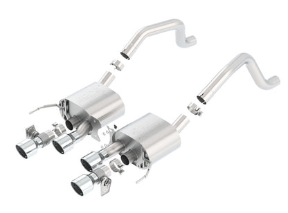 Borla 15 Chevy Corvette C7 ZO6 6.2L w/o AFM w/ NPP ATAK Quad RD RL IC Tips Center Rear Exit Exhaust